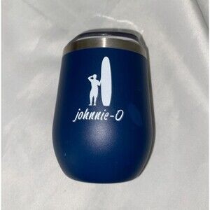 Johnnie-O Blue Surf 12 Oz Tumbler Cup Stainless Steel with lid
